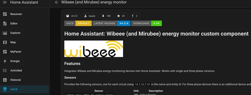 wibeee HACS